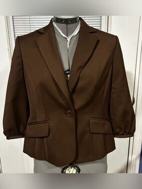 Classic Brown Women's Blazer Jacket